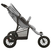 Passeggino Gemellare Grigio Chiaro in Acciaio cod mxl 71970