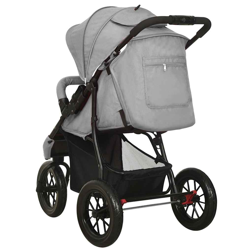 Passeggino Gemellare Grigio Chiaro in Acciaio cod mxl 71970