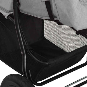 Passeggino Gemellare Grigio Chiaro in Acciaio cod mxl 71970