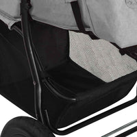 Passeggino Gemellare Grigio Chiaro in Acciaio 10259