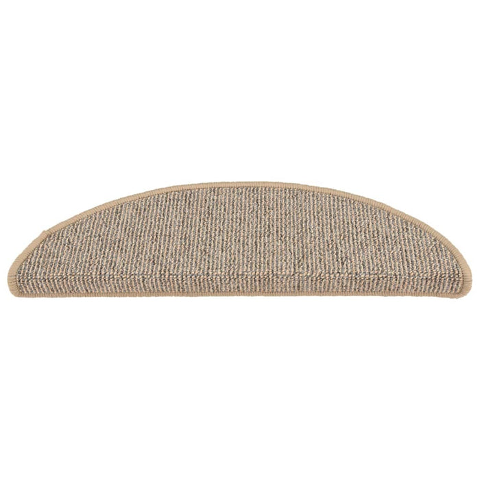 Tappetini per scale 15 pz 56x17x3 cm Marrone Semicircolari 149847