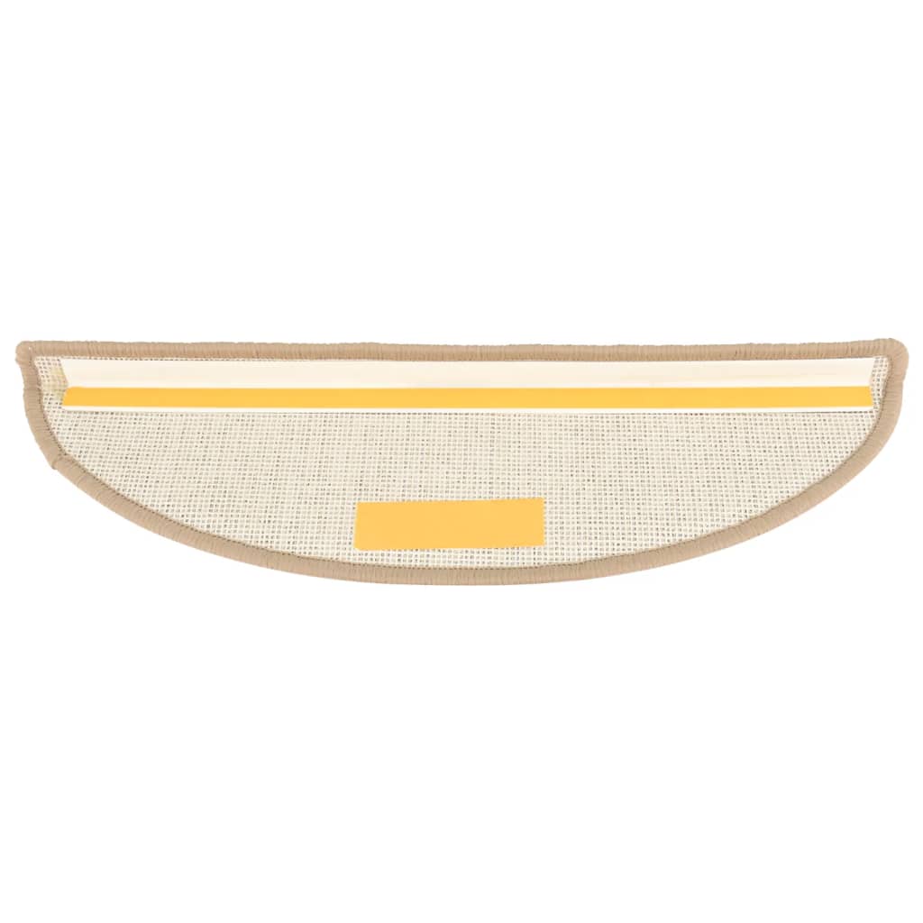 Tappetini per scale 15 pz 56x17x3 cm Marrone Semicircolari 149847