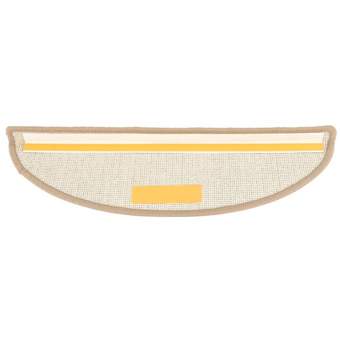 Tappetini per scale 15 pz 56x17x3 cm Marrone Semicircolari 149847