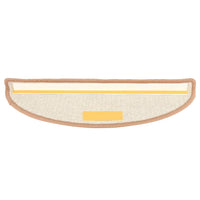 Tappetini per scale 15 pz 56x17x3 cm Marrone chiaro Semicircolari 149851