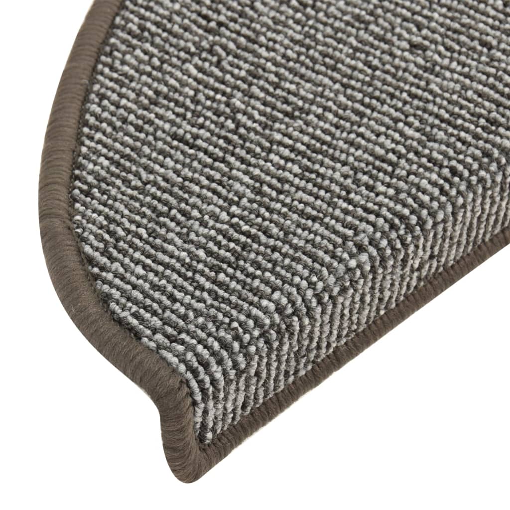 Tappetini per Scale 15 pz Grigi 65x21x4 cm