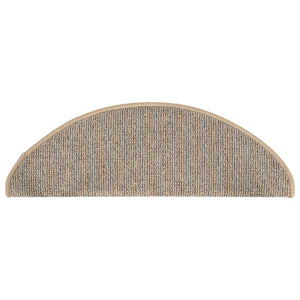 Tappetini per scale 15 pz 65x21x4 cm Marrone Semicircolari Grandi 149855