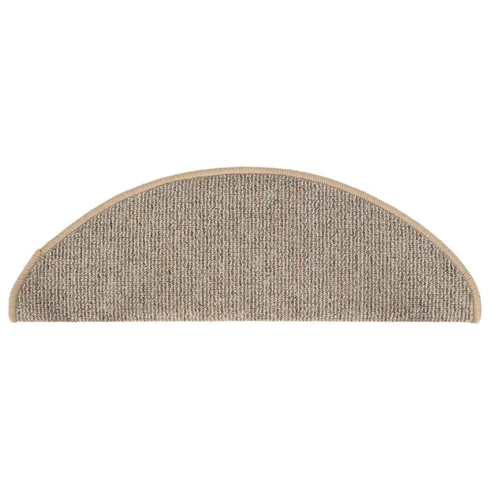 Tappetini per scale 15 pz 65x21x4 cm Marrone Semicircolari Grandi 149855