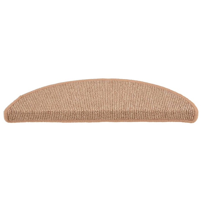 Tappetini per Scale 15 pz Marroni Chiaro 65x21x4 cm