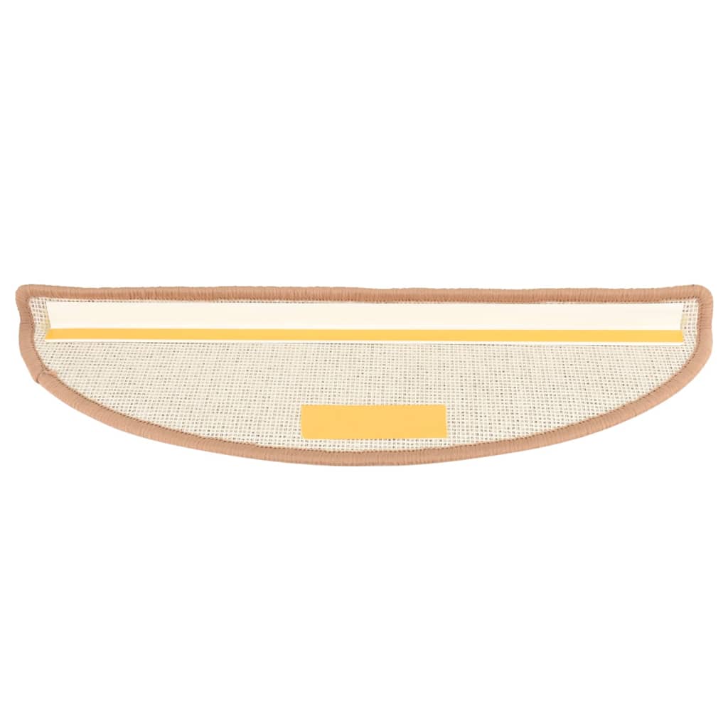 Tappetini per Scale 15 pz Marroni Chiaro 65x21x4 cm