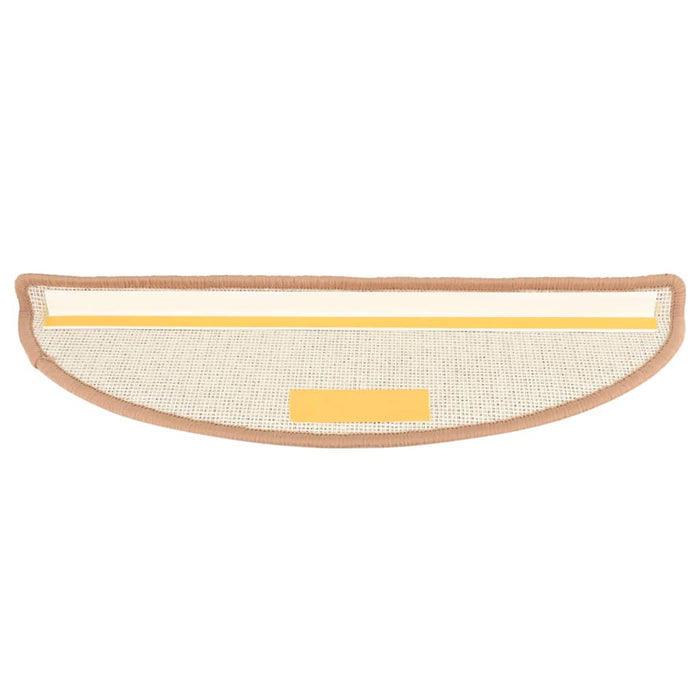 Tappetini per Scale 15 pz Marroni Chiaro 65x21x4 cm