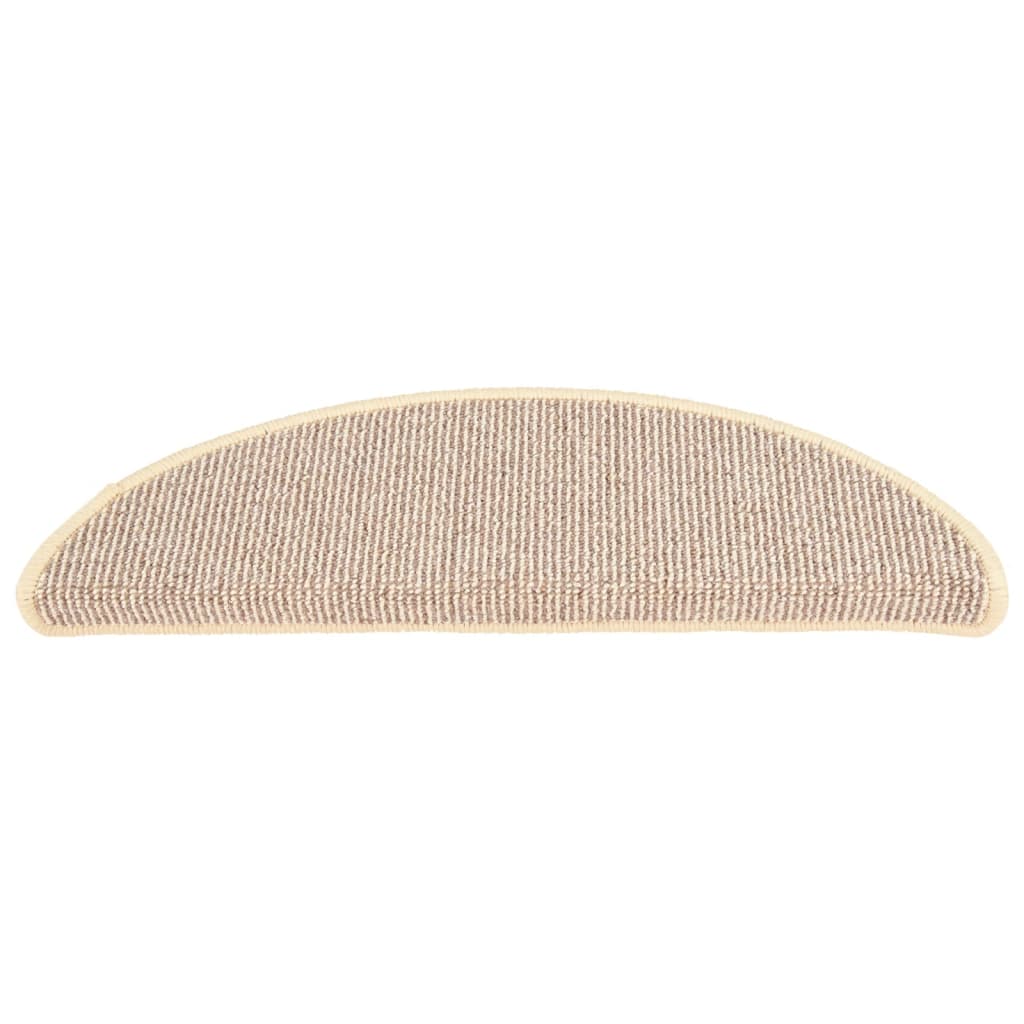 Tappetini per Scale 15 pz Bianchi e Marroni 65x21x4 cm