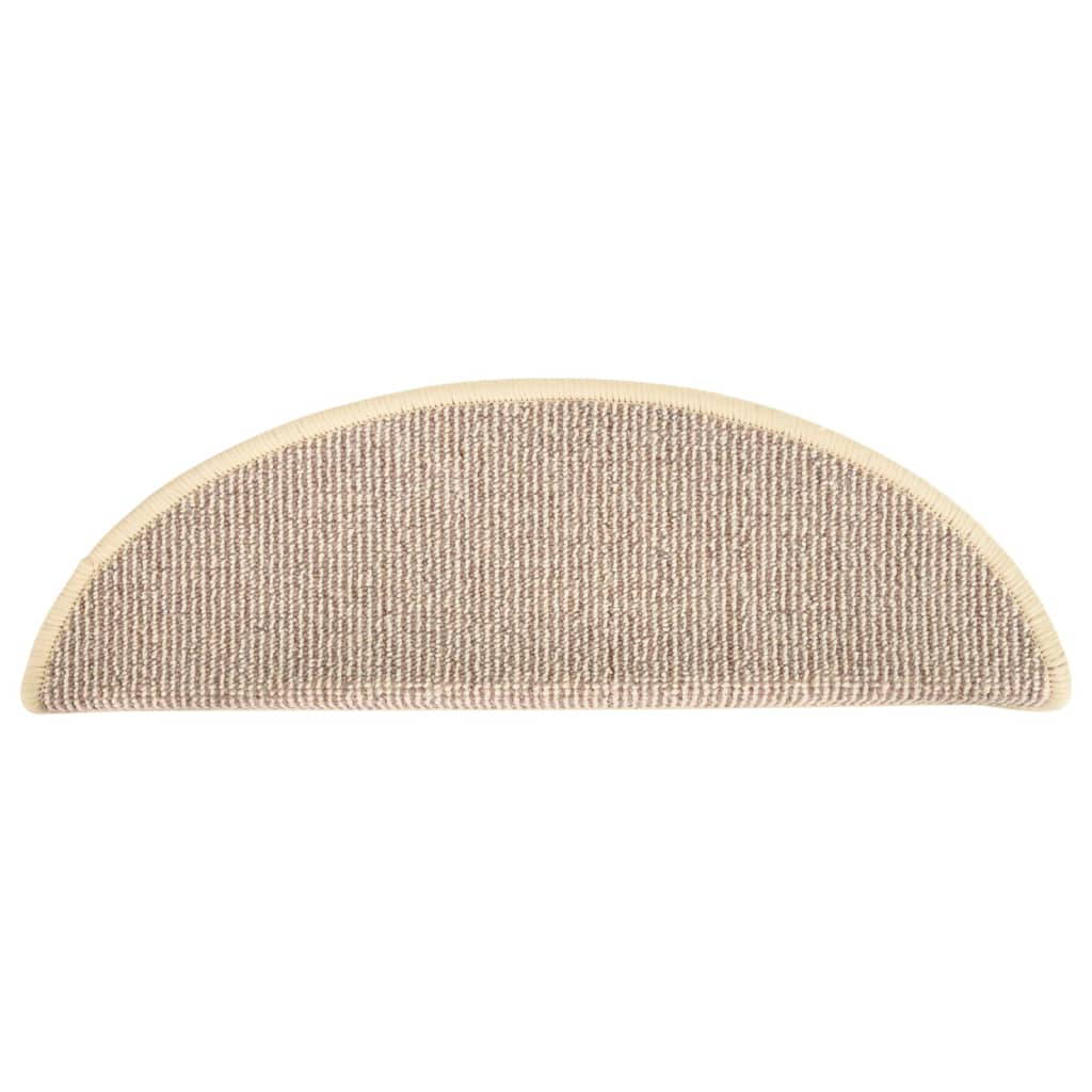 Tappetini per Scale 15 pz Bianchi e Marroni 65x21x4 cm