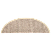 Tappetini per Scale 15 pz Bianchi e Marroni 65x21x4 cm