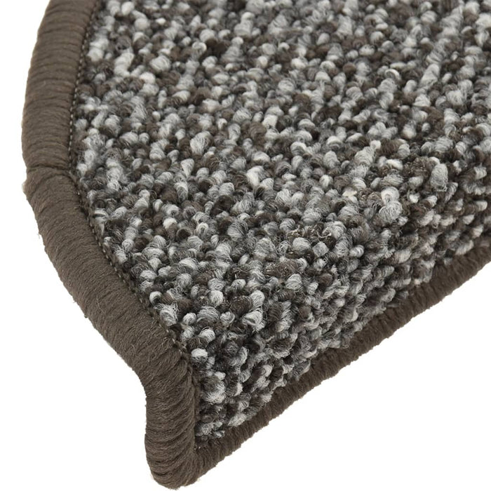 Tappetini per Scale 15 pz Antracite 65x21x4 cm 149911