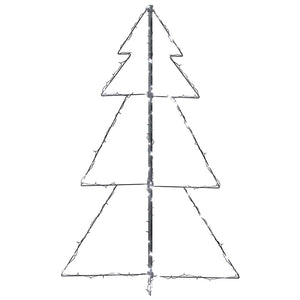 Albero di Natale a Cono 160 LED per Interni Esterni 78x120 cm 328564