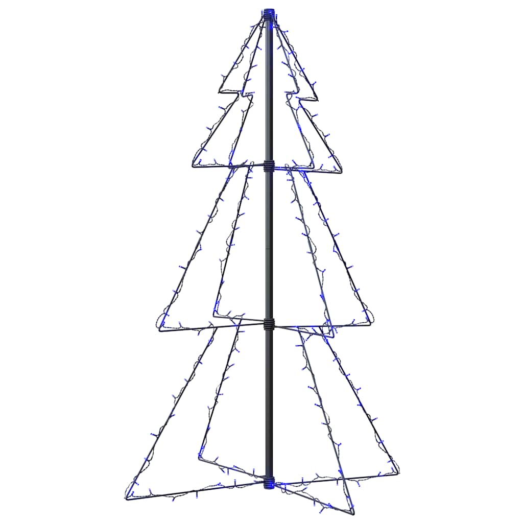 Albero di Natale a Cono 160 LED per Interni Esterni 78x120 cm 328567