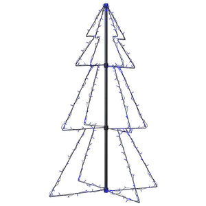 Albero di Natale a Cono 160 LED per Interni Esterni 78x120 cm 328567