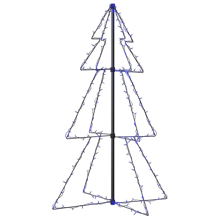 Albero di Natale a Cono 160 LED per Interni Esterni 78x120 cm 328567