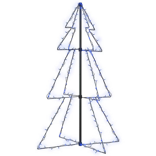 Albero di Natale a Cono-Luci decorative natalizie 160 LED per Interni Esterni 78x120 cm 819930
