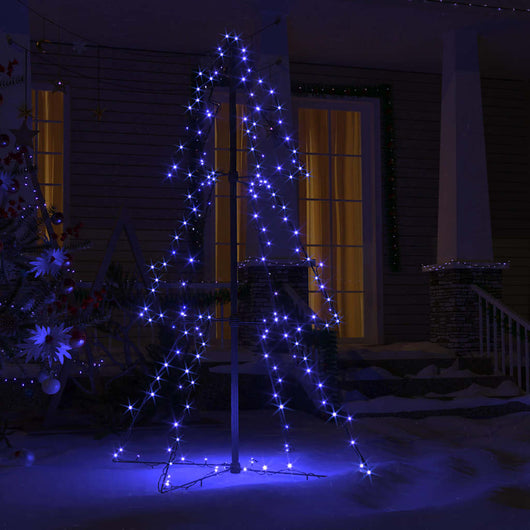 Albero di Natale a Cono-Luci decorative natalizie 160 LED per Interni Esterni 78x120 cm 819930