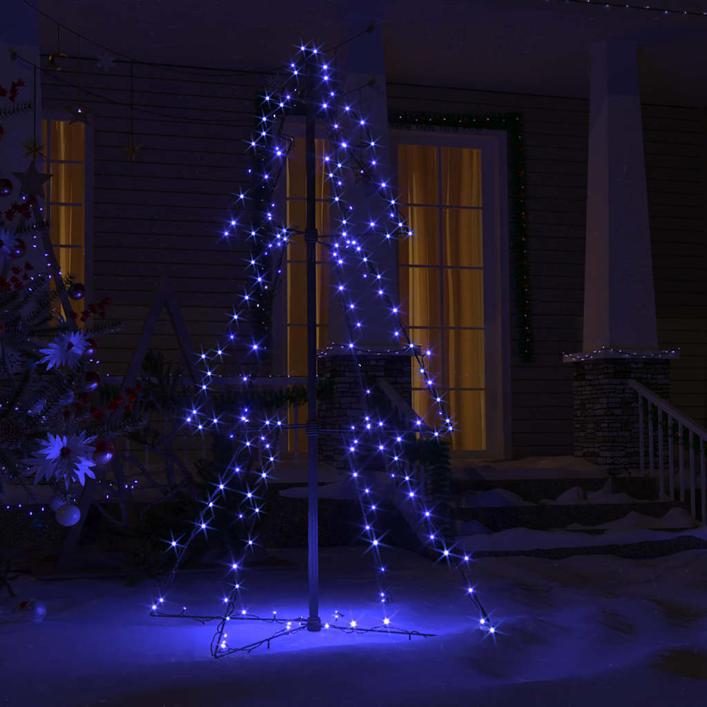 Albero di Natale a Cono 160 LED per Interni Esterni 78x120 cm 328567
