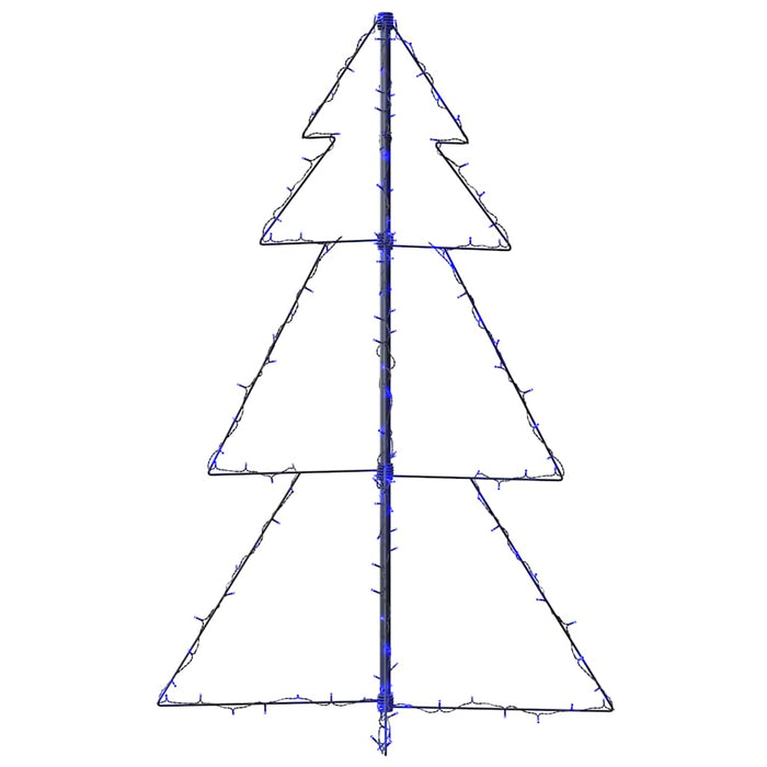 Albero di Natale a Cono 160 LED per Interni Esterni 78x120 cm 328567