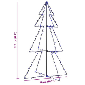 Albero di Natale a Cono-Luci decorative natalizie 160 LED per Interni Esterni 78x120 cm 819930