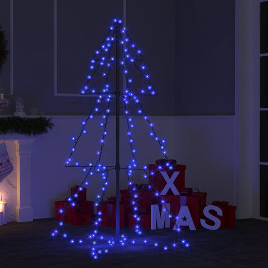 Albero di Natale a Cono 160 LED per Interni Esterni 78x120 cm 328567