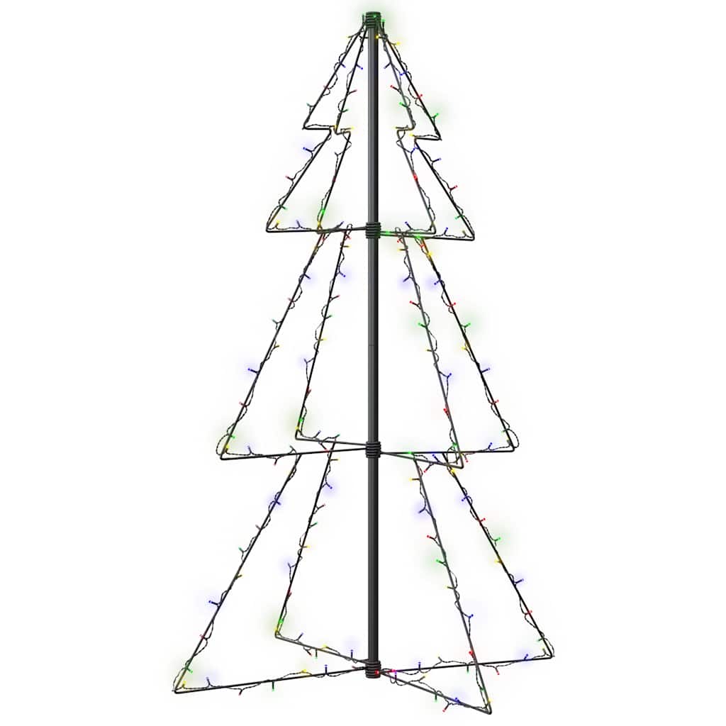 Albero di Natale a Cono 160 LED per Interni Esterni 78x120 cm 328569
