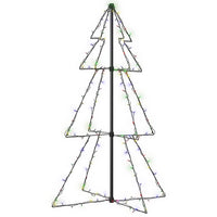 Albero di Natale a Cono 160 LED per Interni Esterni 78x120 cm 328569