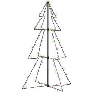 Albero di Natale a Cono 160 LED per Interni Esterni 78x120 cm 328569