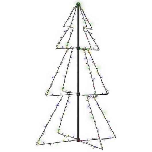 Albero di Natale a Cono 160 LED per Interni Esterni 78x120 cm 328569
