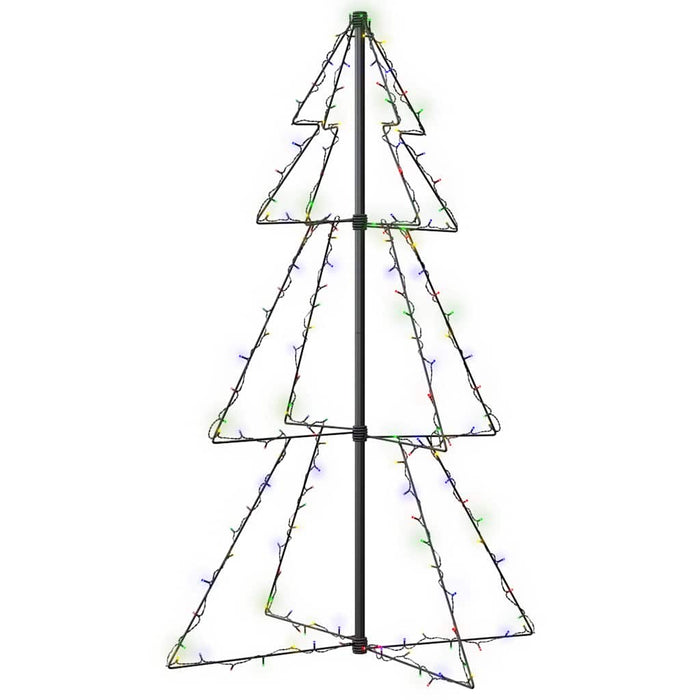 Albero di Natale a Cono 160 LED per Interni Esterni 78x120 cm 328569