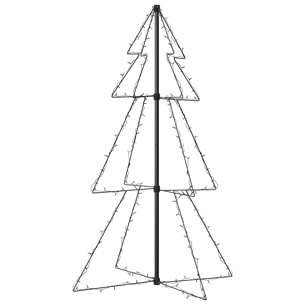 Albero di Natale a Cono 160 LED per Interni Esterni 78x120 cm 328569