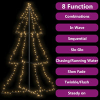 Albero di Natale a Cono 240 LED per Interni Esterni 118x180 cm cod mxl 16498