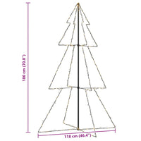 Albero di Natale a Cono 240 LED per Interni Esterni 118x180 cm 328581