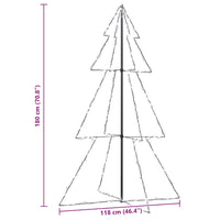 Albero di Natale a Cono 240 LED per Interni Esterni 118x180 cm 328583