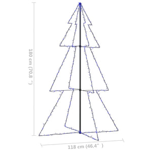 Albero di Natale a Cono 240 LED per Interni Esterni 118x180 cm 328584
