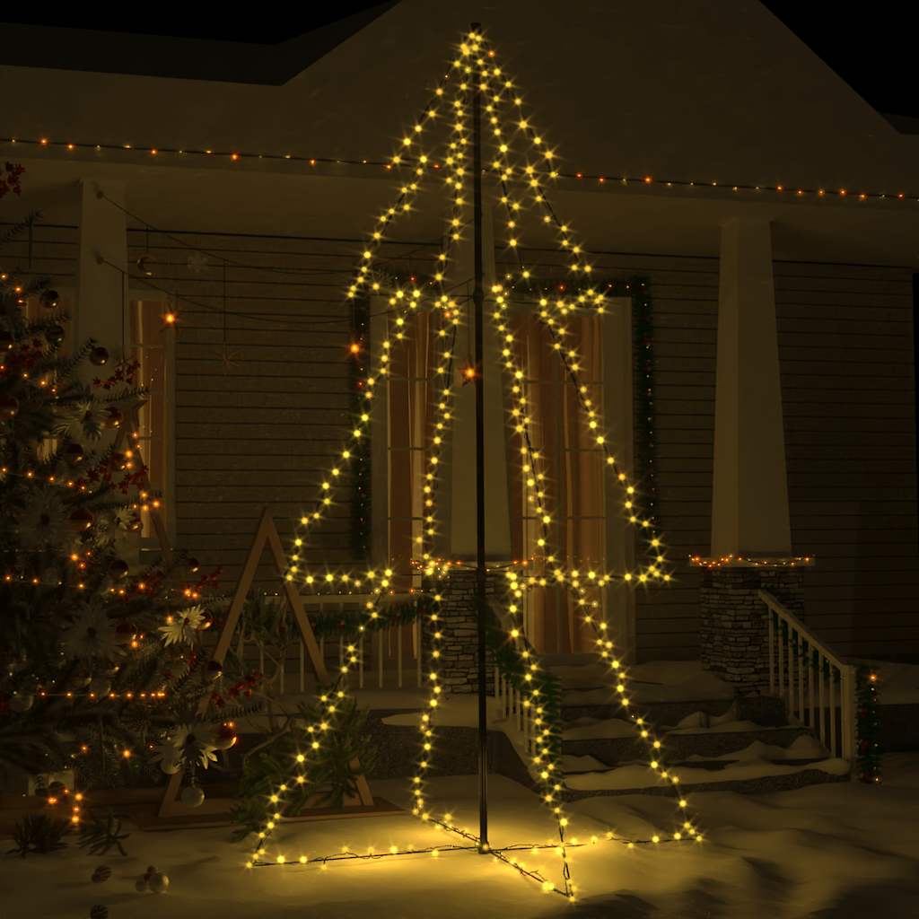 Albero di Natale a Cono 300 LED per Interni Esterni 120x220 cm 328586