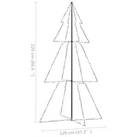 Albero di Natale a Cono 300 LED per Interni Esterni 120x220 cm 328588