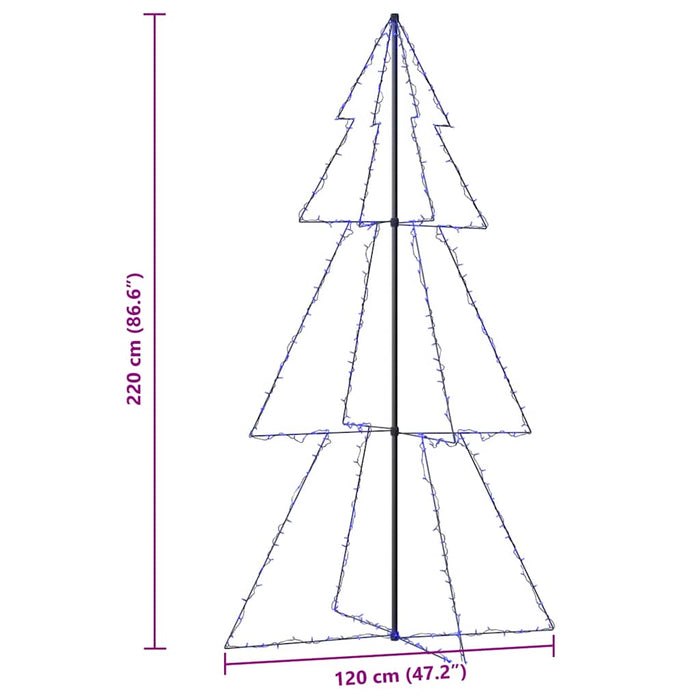 Albero di Natale a Cono 300 LED per Interni Esterni 120x220 cm 328589