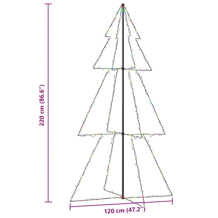 Albero di Natale a Cono 300 LED per Interni Esterni 120x220 cm 328590