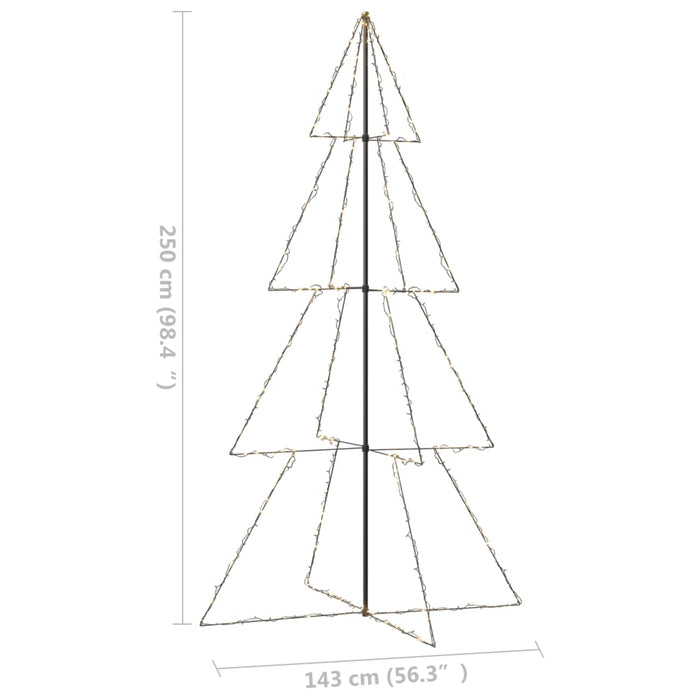 Albero di Natale a Cono 360 LED per Interni Esterni 143x250 cm 328591