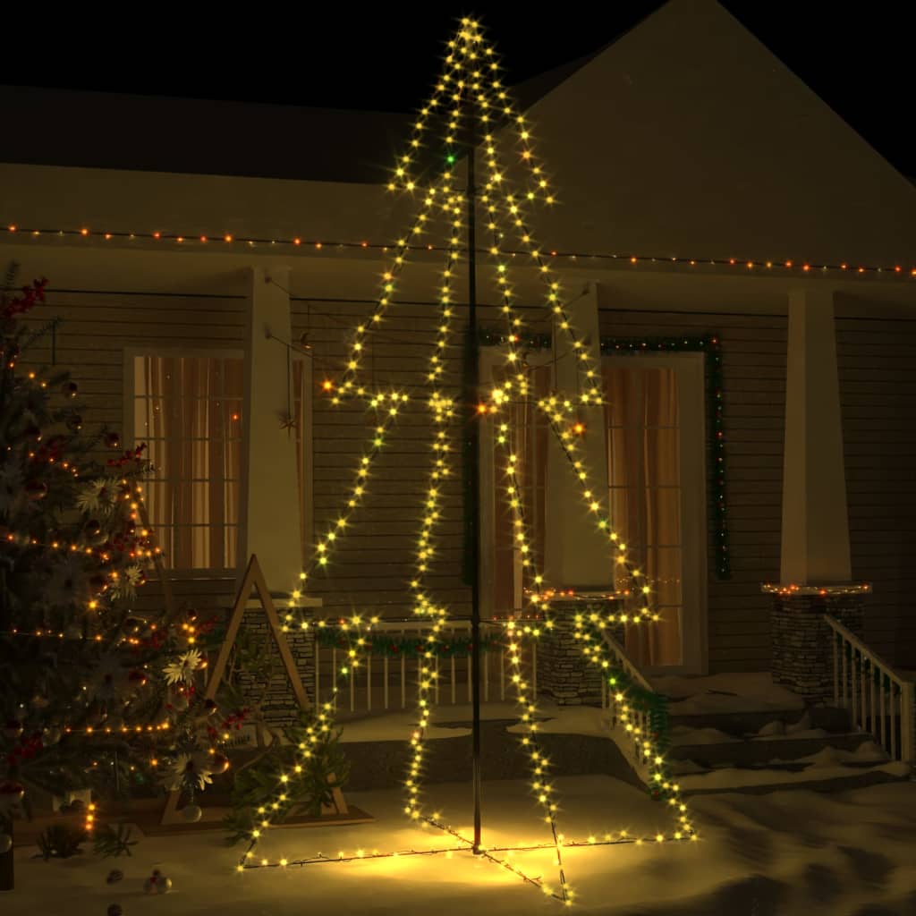 Albero di Natale a Cono 360 LED per Interni Esterni 143x250 cm 328591