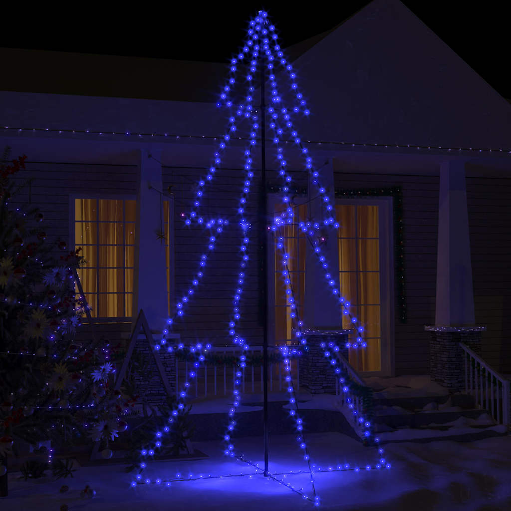 Albero di Natale a Cono 360 LED per Interni Esterni 143x250 cm 328594