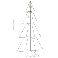 Albero di Natale a Cono 360 LED per Interni Esterni 143x250 cm 328595