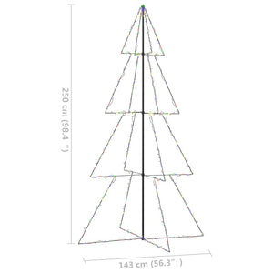 Albero di Natale a Cono 360 LED per Interni Esterni 143x250 cm 328595