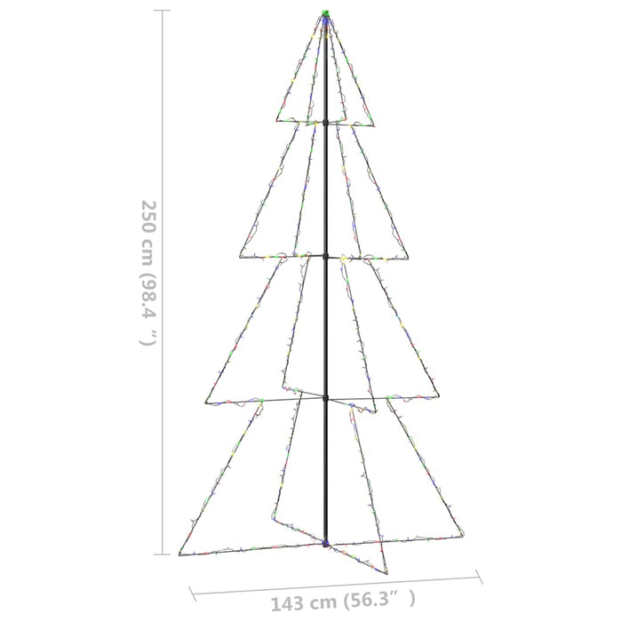 Albero di Natale a Cono 360 LED per Interni Esterni 143x250 cm 328595