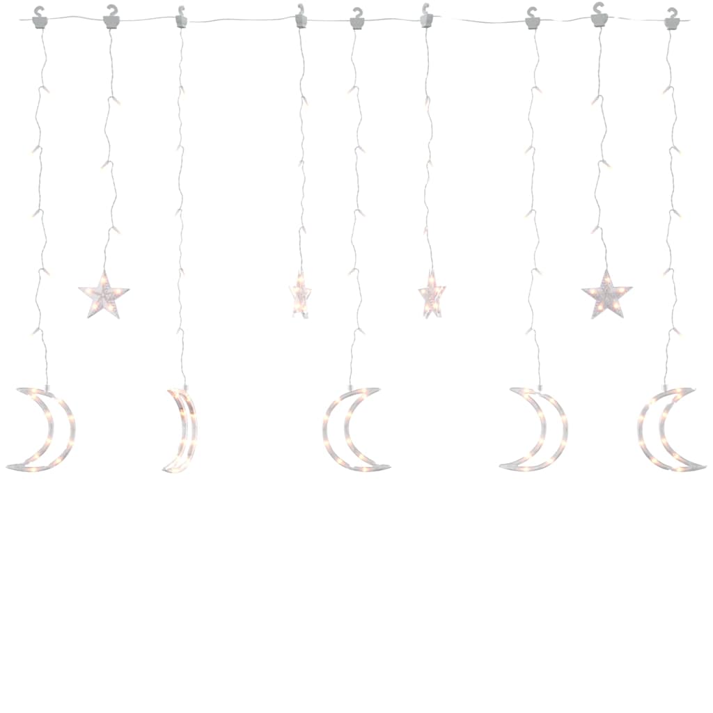 Luci Fatate Stella e Luna con Telecomando 345 LED Bianco Caldo