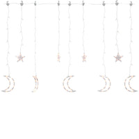 Luci Fatate Stella e Luna con Telecomando 345 LED Bianco Caldo 328798